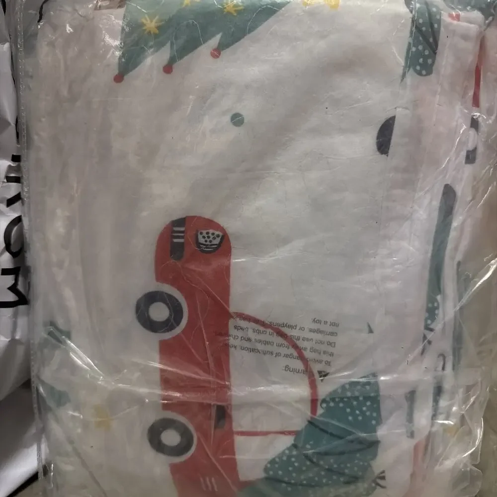 JSD Red Cars Kids Christmas Quilt Set Twin